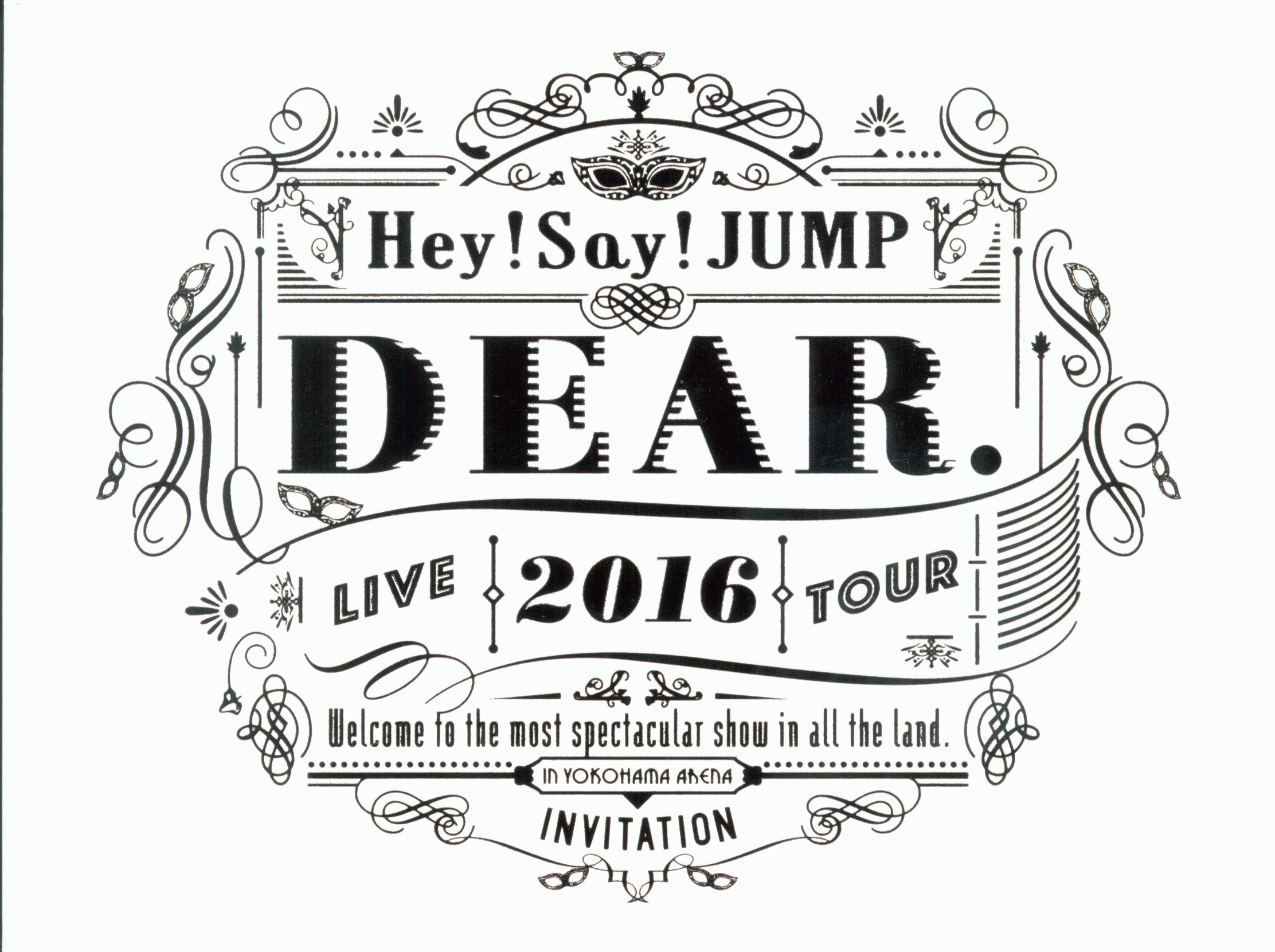 Hey! Say! JUMP Hey! Say! JUMP LIVE TOUR 2016 DEAR. DVD First edition  Limited Edition