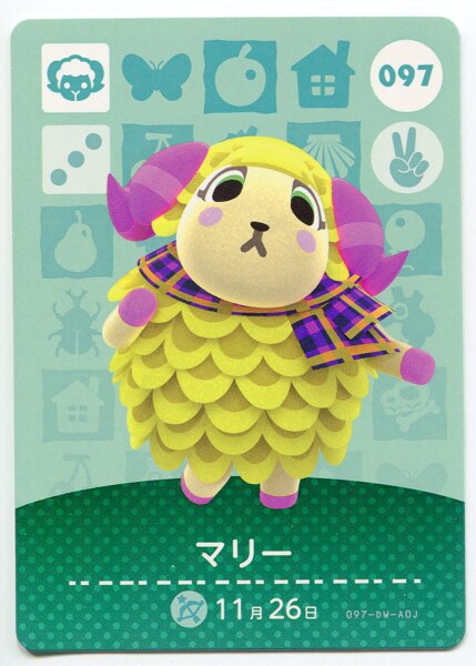 Nintendo Amiibo Cards Part 1 Sheep Resident Marie 97 | Mandarake Online Shop Nintendo Amiibo Cards Part 1 Sheep Resident Marie 97 | Mandarake Online Shop