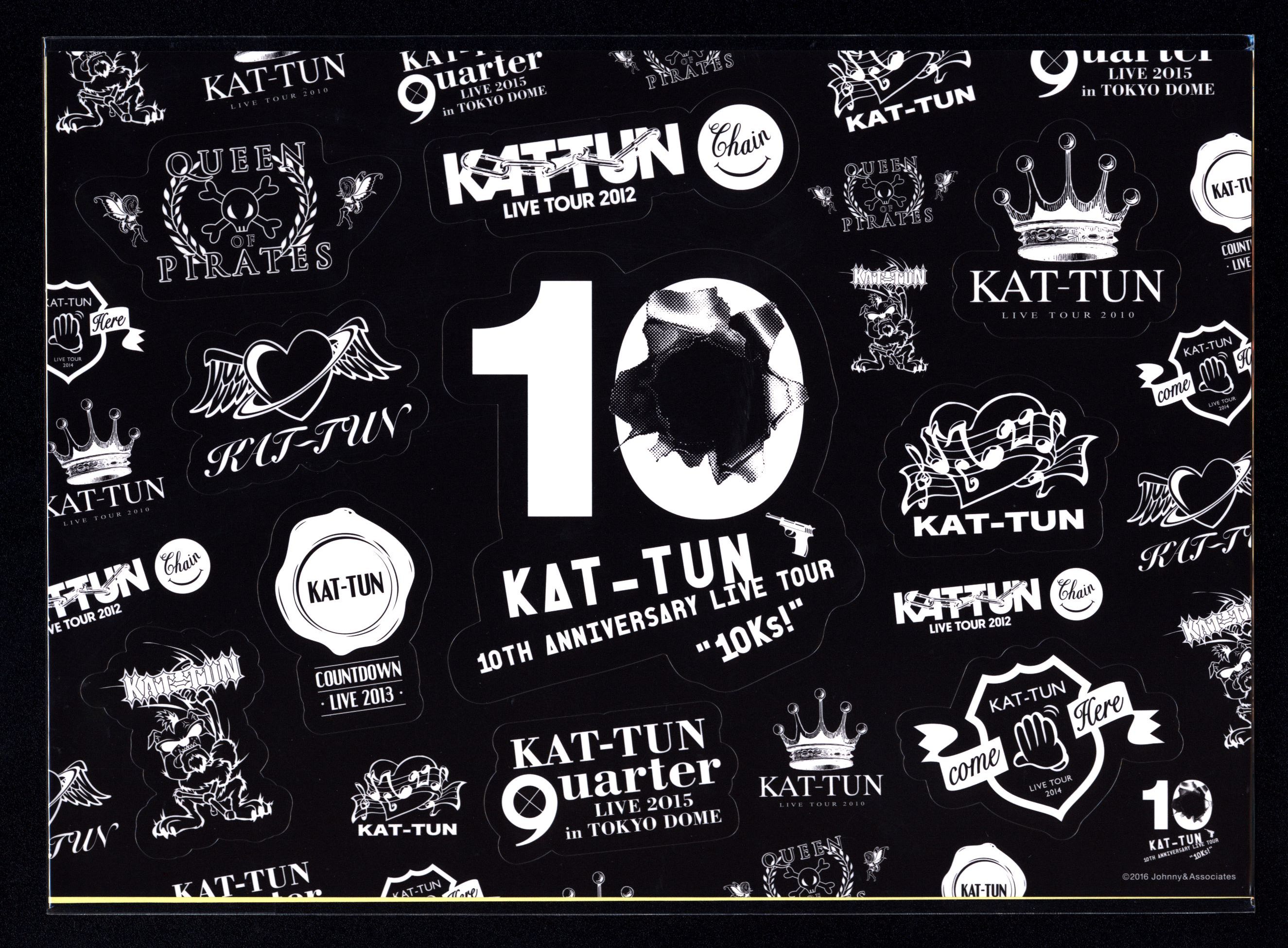 KAT-TUN 16 years 10TH ANNIVERSARY LIVE TOUR 10Ks! sticker