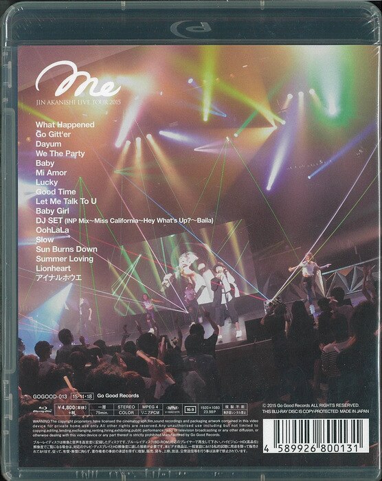 Blu-ray 赤西仁 JIN AKANISHI LIVE TOUR 2015 ~Me~ *未開封