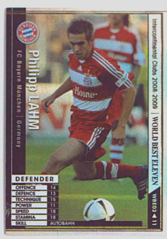 SEGA WCCF WCCF08-09 ☆ Philipp Lahm (08-09 / WBE) WBE03  