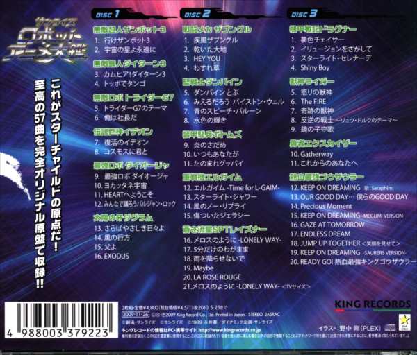 アニメオムニバスcd サンライズ ロボットアニメ大鑑 まんだらけ Mandarake
