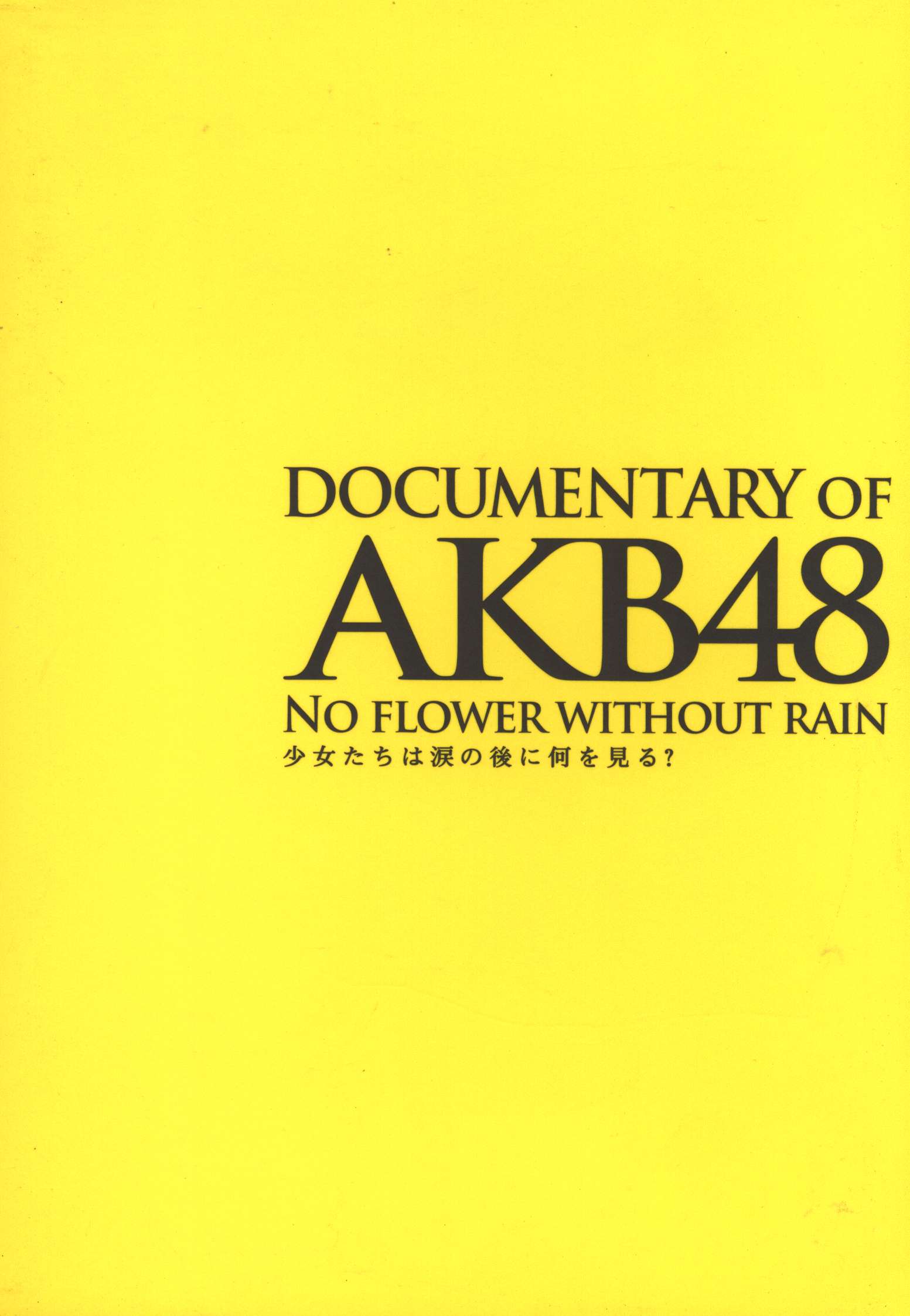 AKB48 DOCUMENTARY OF AKB48 NO FLOWER WITHOUT RAIN 少女たちは涙の