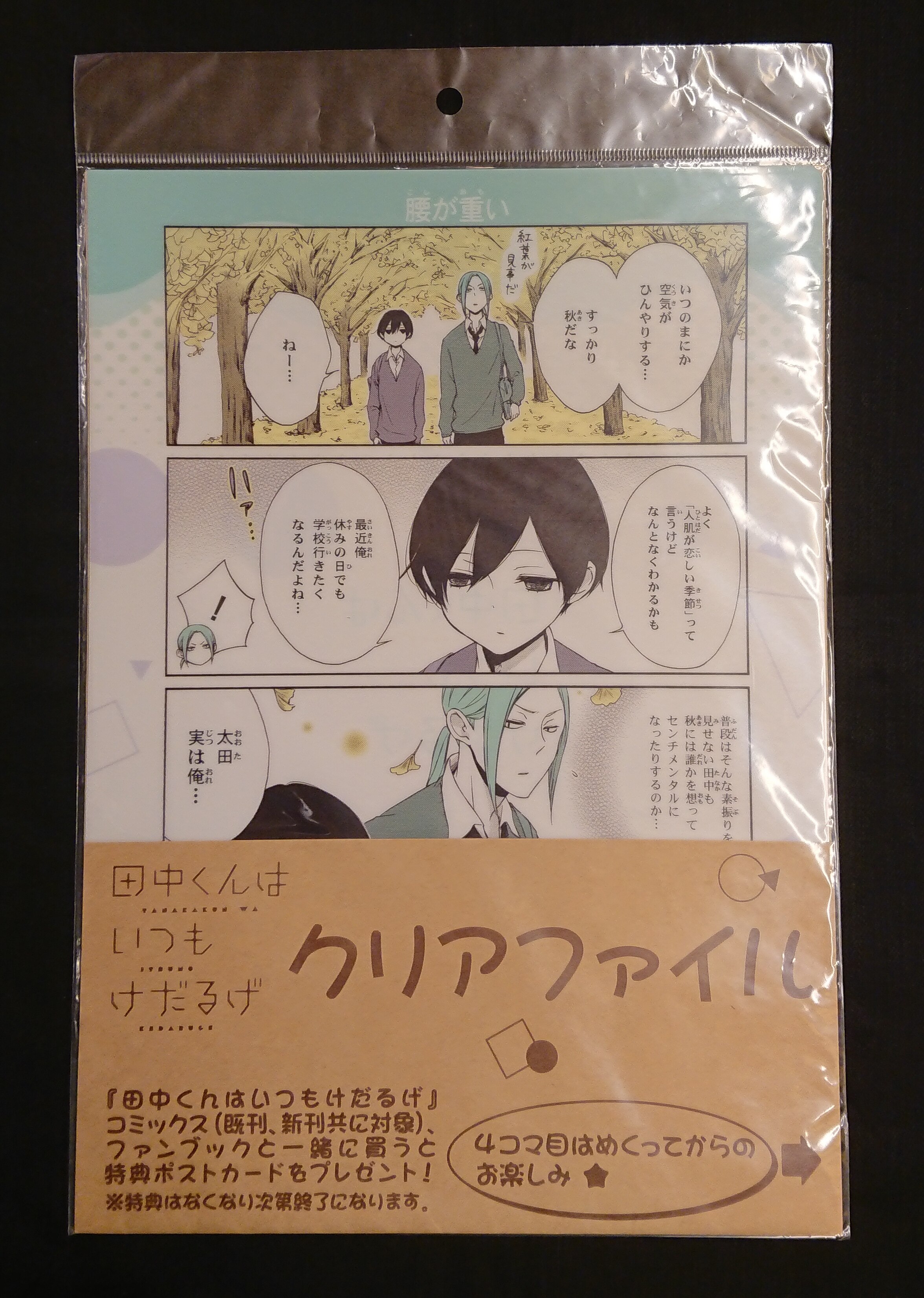 ムービック 田中くんはいつもけだるげ 1115 クリアファイル まんだらけ Mandarake