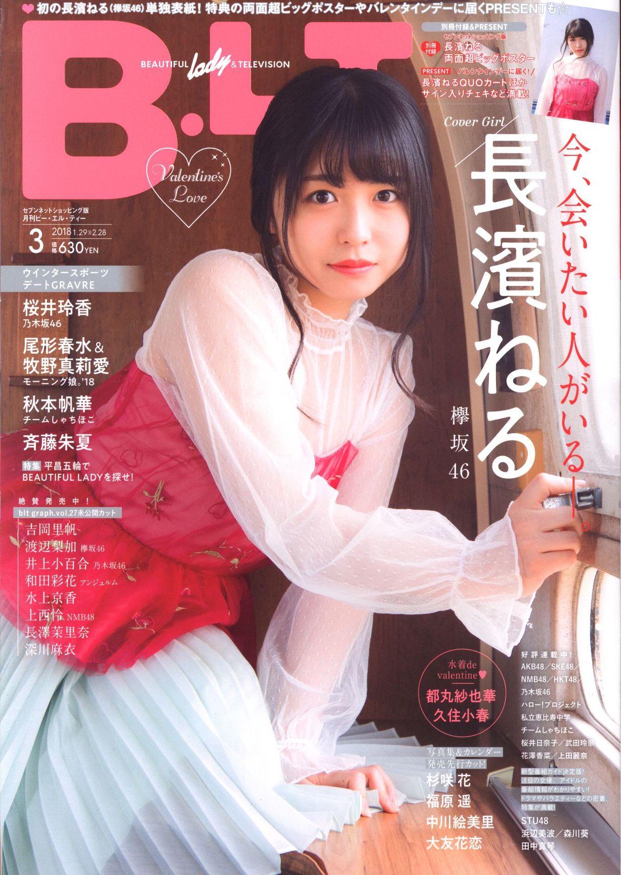 月刊B.L.T. 3月号 初の長濱ねる単独表紙！ 捧呈 - アート