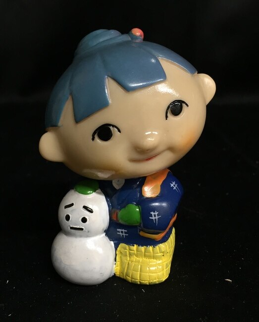 昭和レトロ 当時物 希少品 秋田銀行 アコちゃん ソフビ貯金箱 5