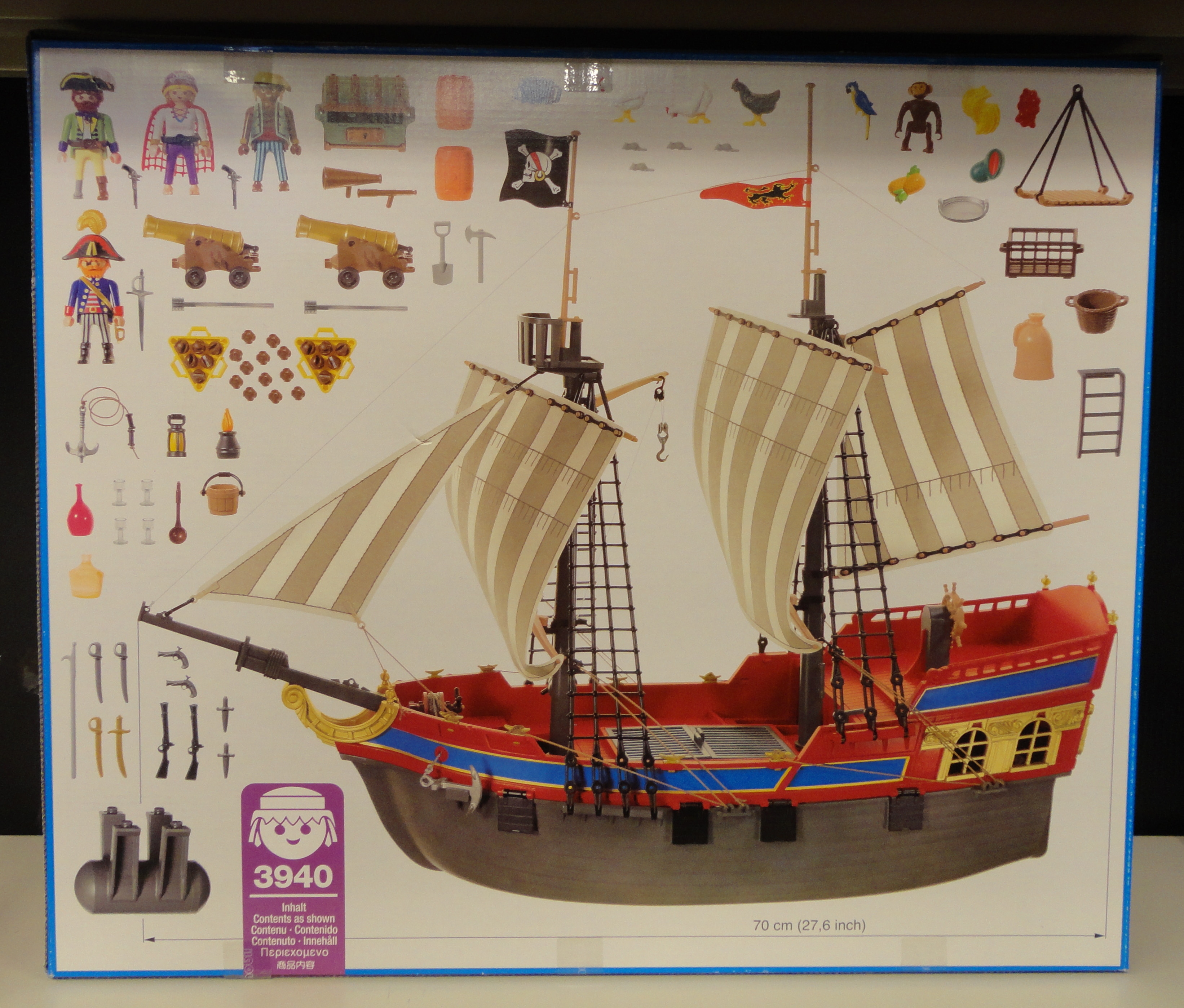Details about   Playmobil 3940 Large Ship Pirates Pirate ship w/ Accessories 