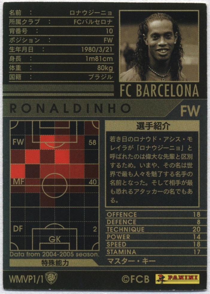 Mandarake Sega Wccf 04 05 Ronaldinho Wmvp1