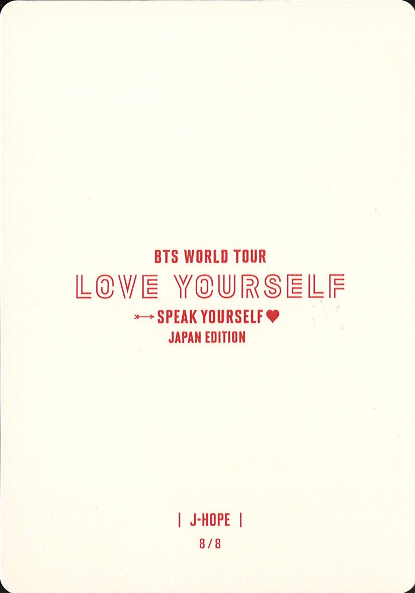 BTS LOVE YOURSELF SPEAK YOURSELF JAPAN EDITION J-HOPE ミニフォト