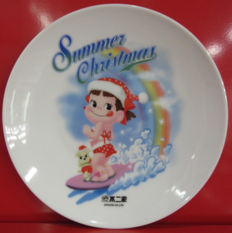 不二家 ペコちゃんポコちゃん Summer christmasプレート - 食器