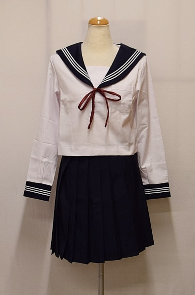 セーラー服 白セーラー服　長袖 女性Lサイズ(日本サイズ)