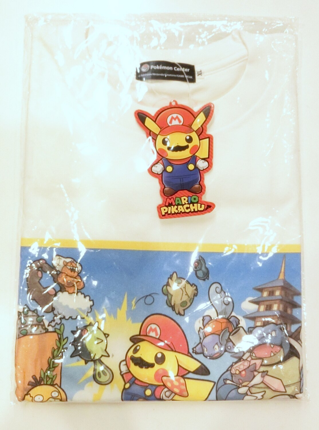 ポケモンセンター Mario Pikachu マリオピカチュウtシャツ Xl まんだらけ Mandarake