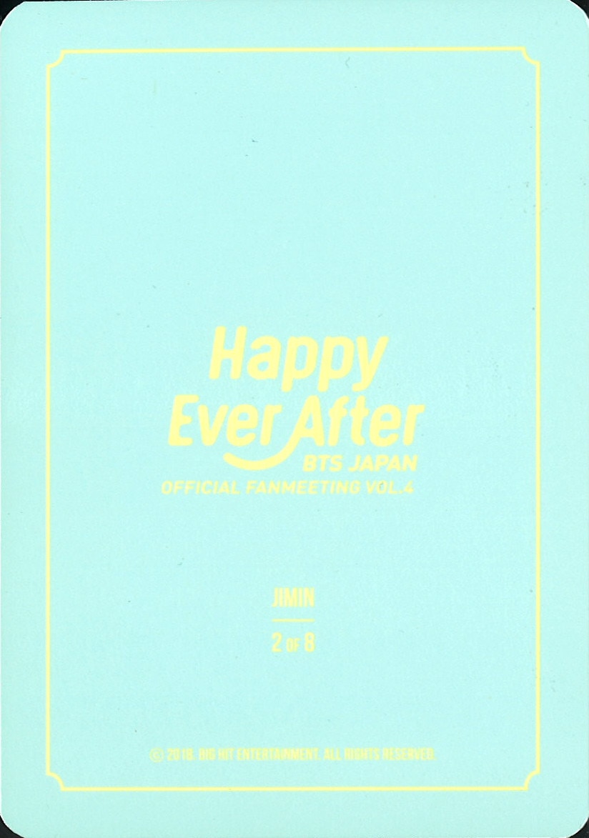 BTS 2018 Happy Ever After JAPAN FANMEETING VOL.4 JIMIN ミニフォト 