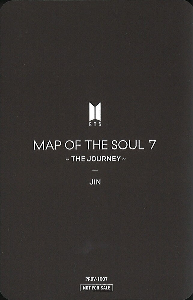 BTS MAP OF THE SOUL:7 THE JOURNEY FC限定盤 JIN トレーディング 