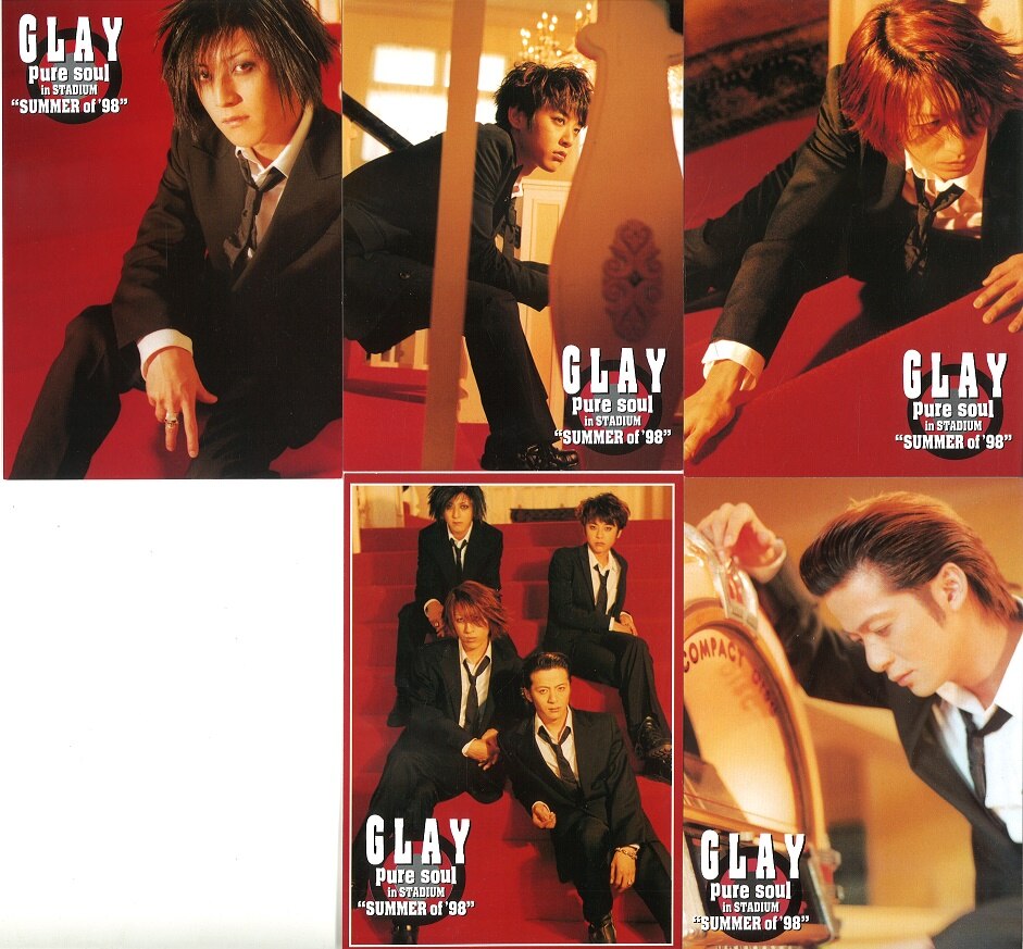 GLAY 98年 pure soul in STADIUM SUMMER of `98 ポストカードセット 