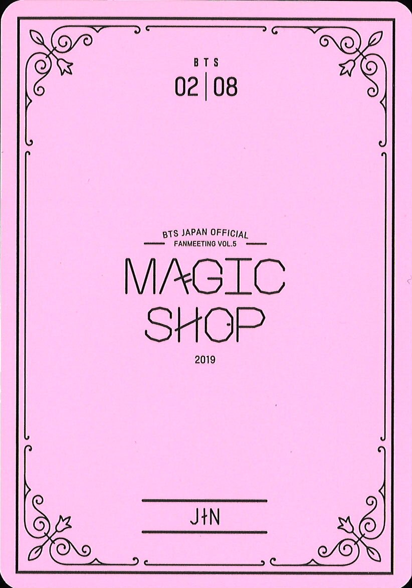 BTS 2019 MAGIC SHOP JAPAN FAN MEETING VOL.5 JIN Mini Photo Card