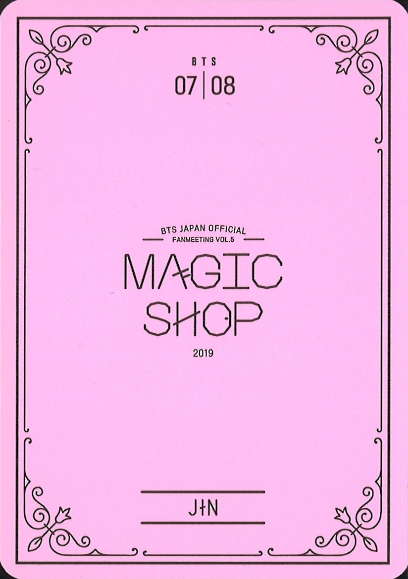 BTS 2019 MAGIC SHOP JAPAN FAN MEETING VOL.5 JIN Mini Photo Card