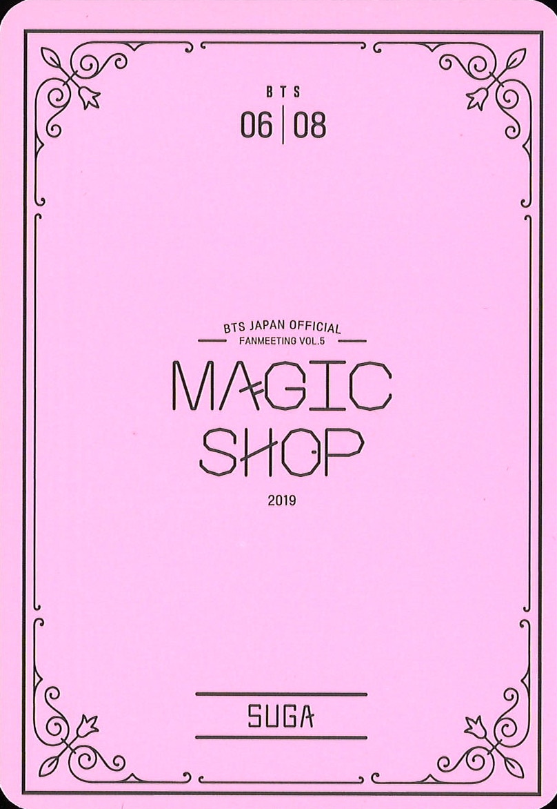 BTS 5TH MUSTER 2019 MAGIC SHOP in SEOUL SUGA Mini Photocard 