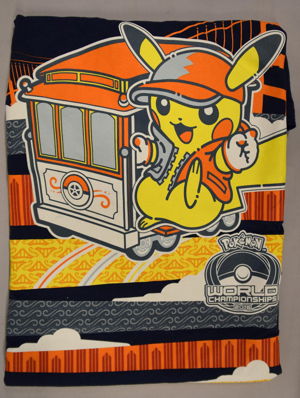 Pokemon Wcs16 San Fran Cisco T Shirt Pikachu Tram Navy Blue Navy L Size Mandarake Online Shop