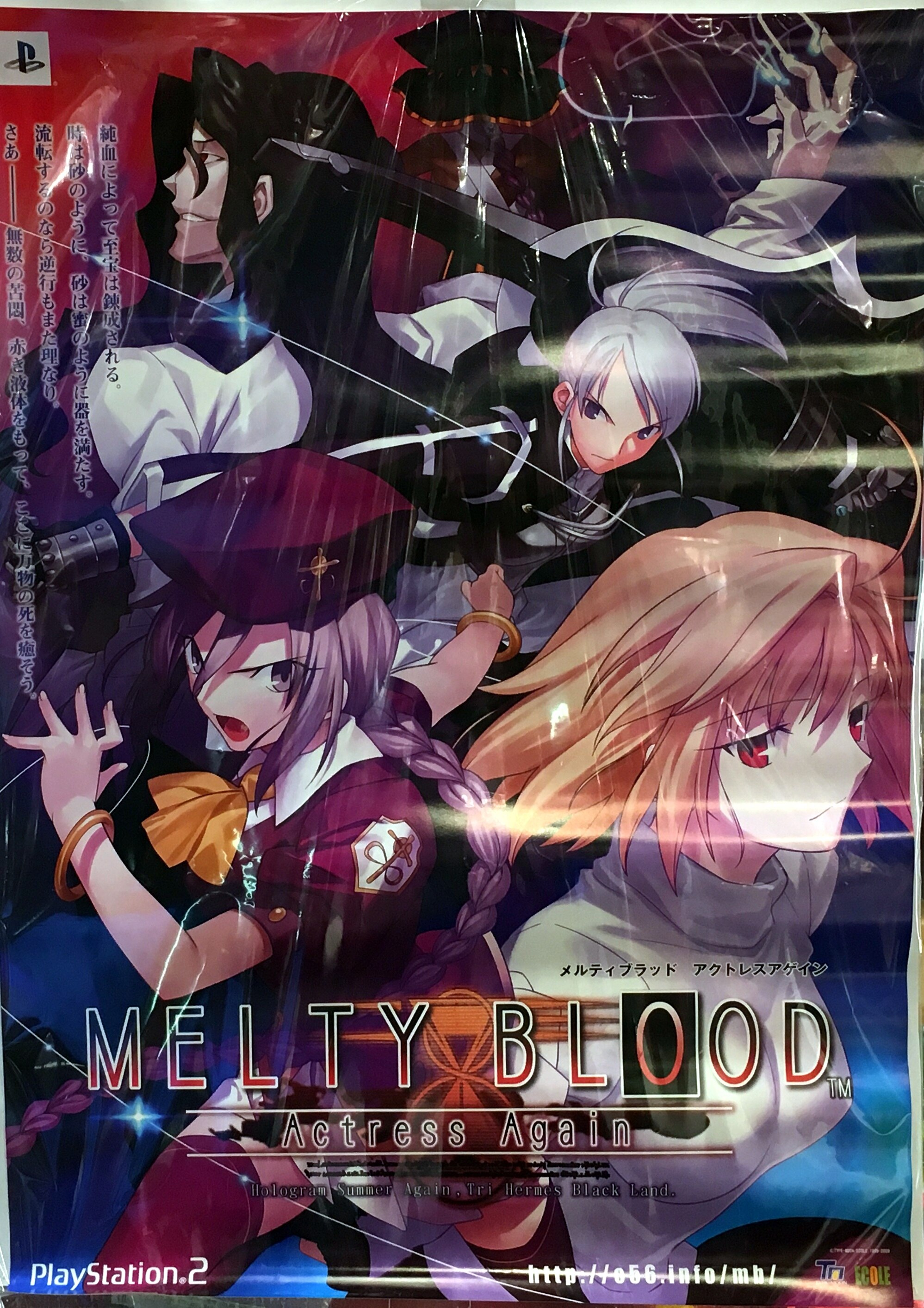 Moon Type Promotional Melty Blood Act Cadenza Ps2 B2 Poster Merchpunk
