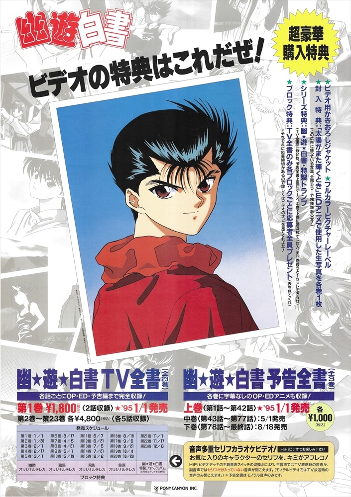 フラワープリント 幽遊白書 特典・非売品など B2ポスター14枚まとめ