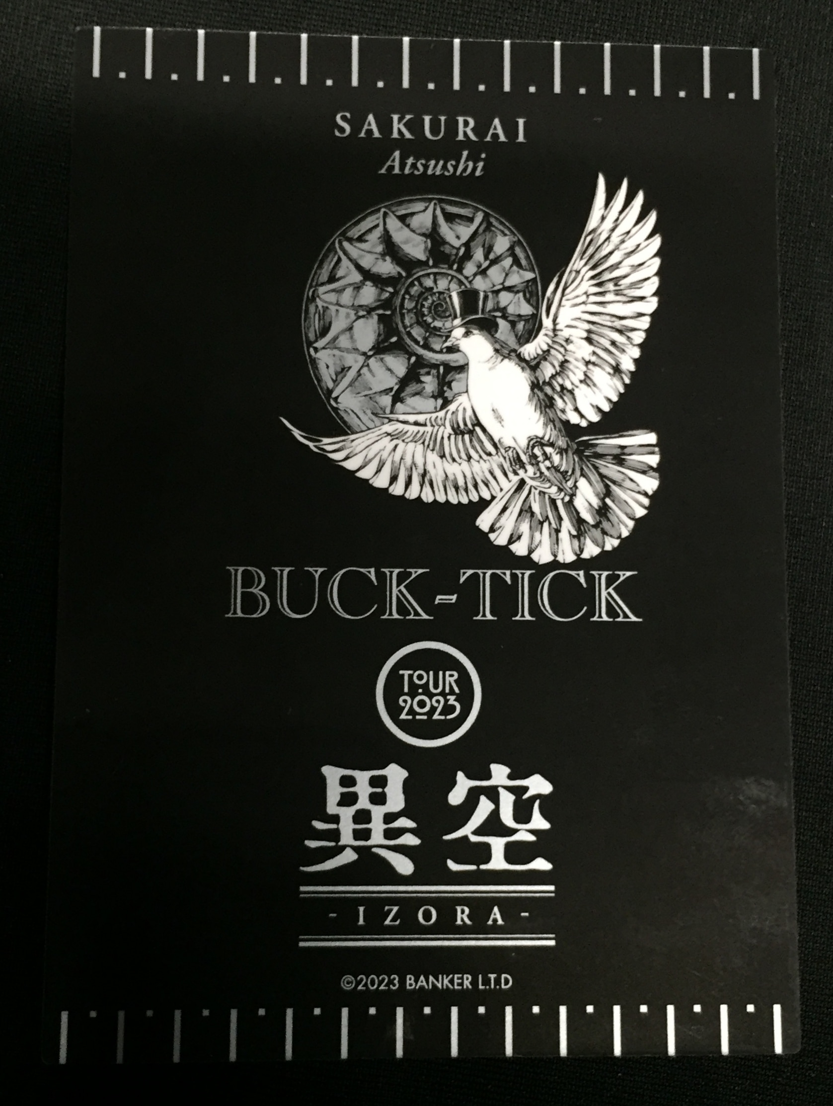 BUCK-TICK TOUR 2023 異空-IZORA- 櫻井敦司 ランダムトレカ No.1 