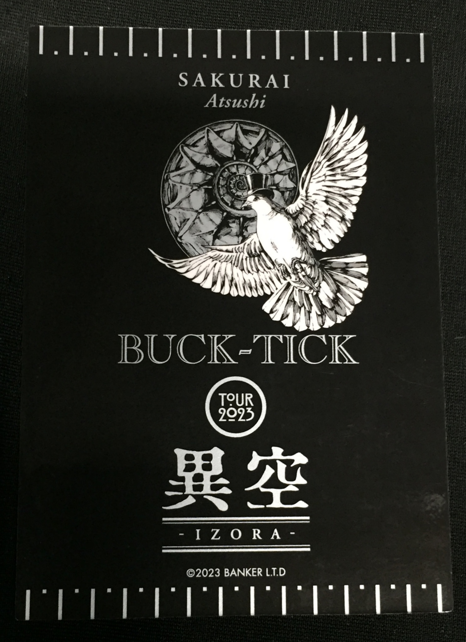 BUCK-TICK TOUR 2023 異空-IZORA- 櫻井敦司 ランダムトレカ No.2 