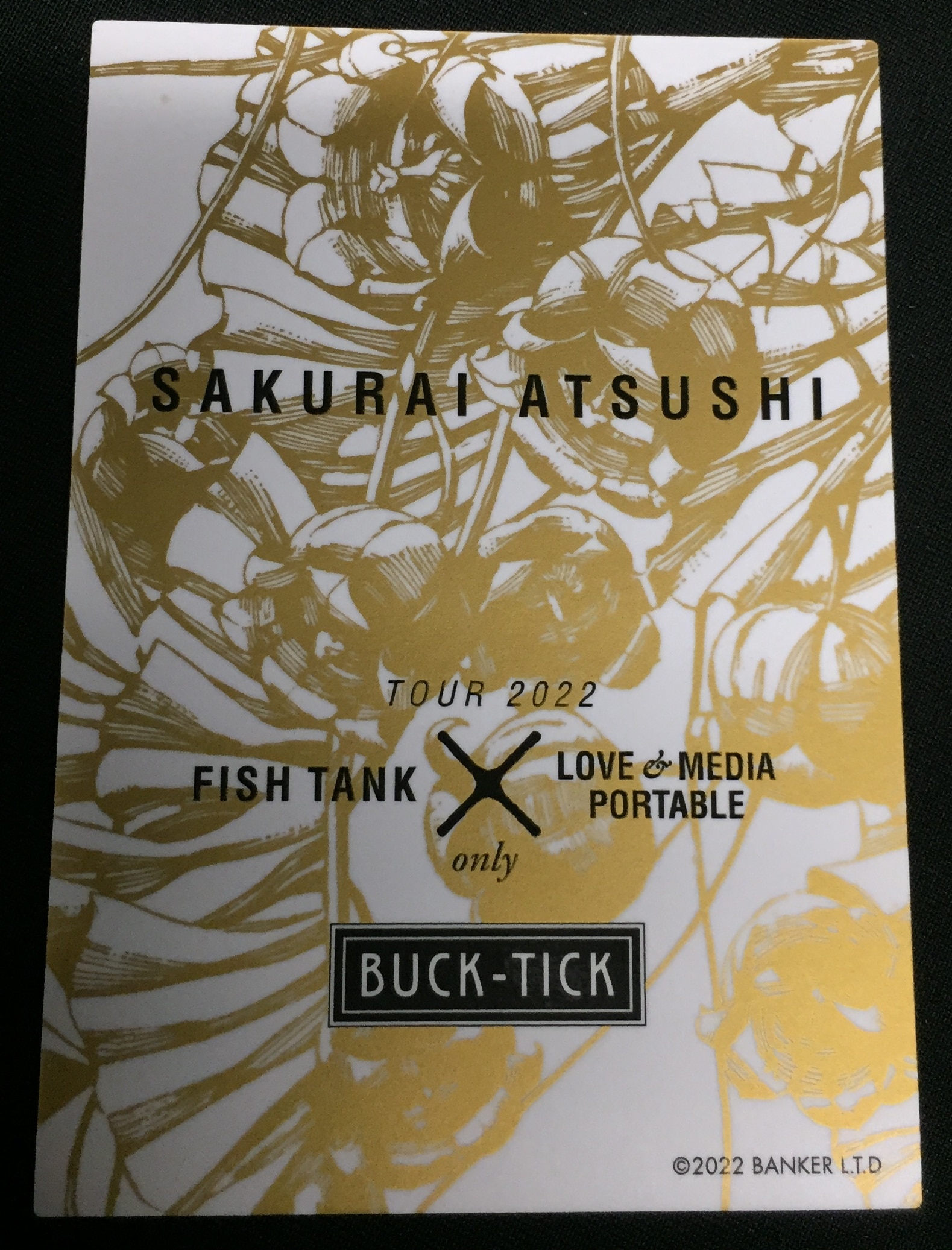 DVD】BUCK-TICK 『FISH TANK×LOVE & MEDIA PORTABLE ONLY LIVE 2022