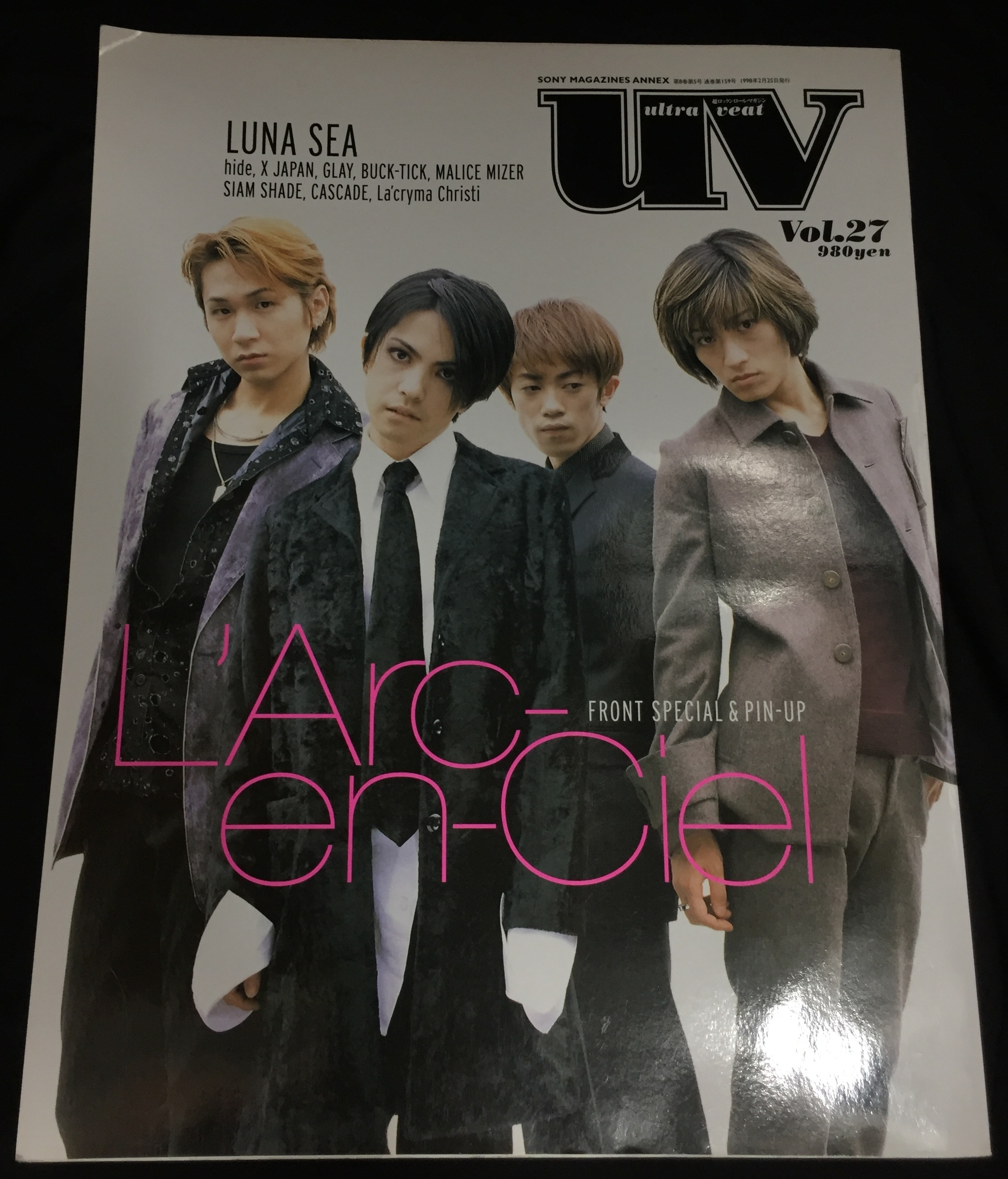 L'Arc～en～Ciel/LUNA SEA 1998年2月25日発行/雑誌 uv (ultra veat