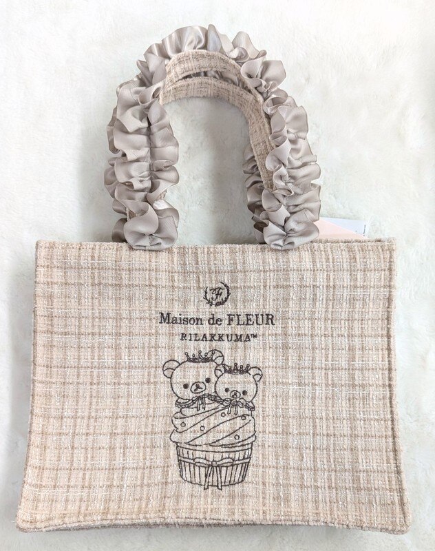 Maison de FLEUR リラックマ×Maison de FLEUR フリルハンドルスクエアトート
