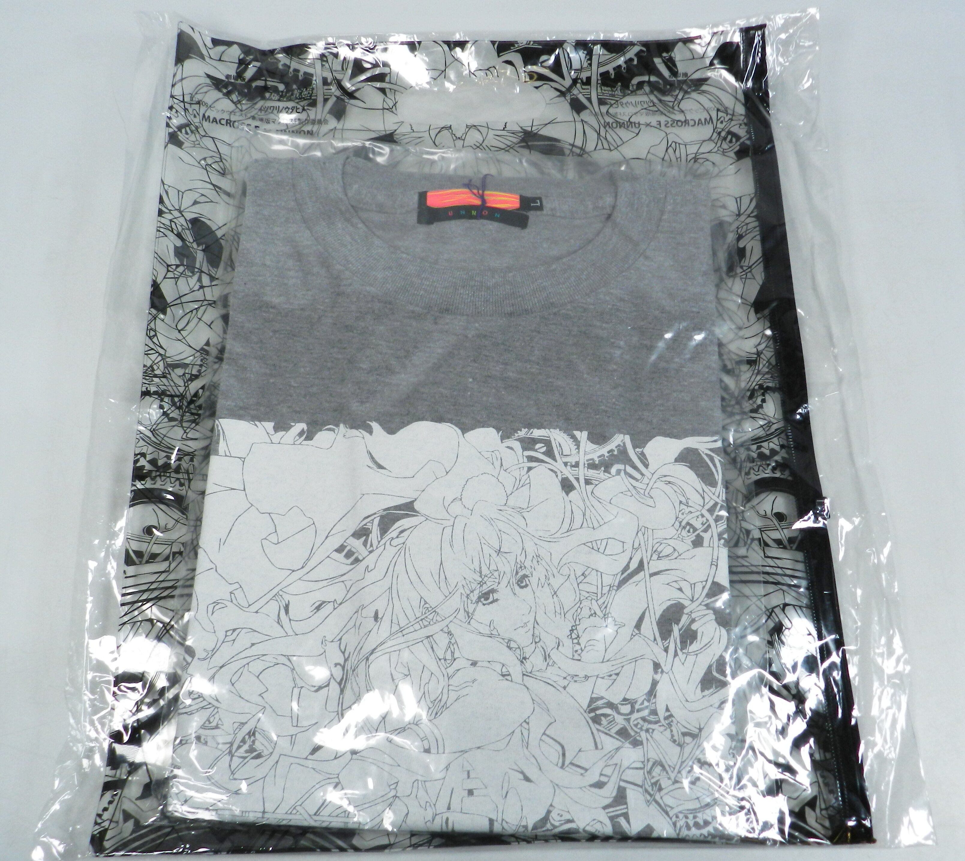 UNNON Tシャツ MACROSS F×UNNONコラボ シェリルノーム 灰色 Lサイズ