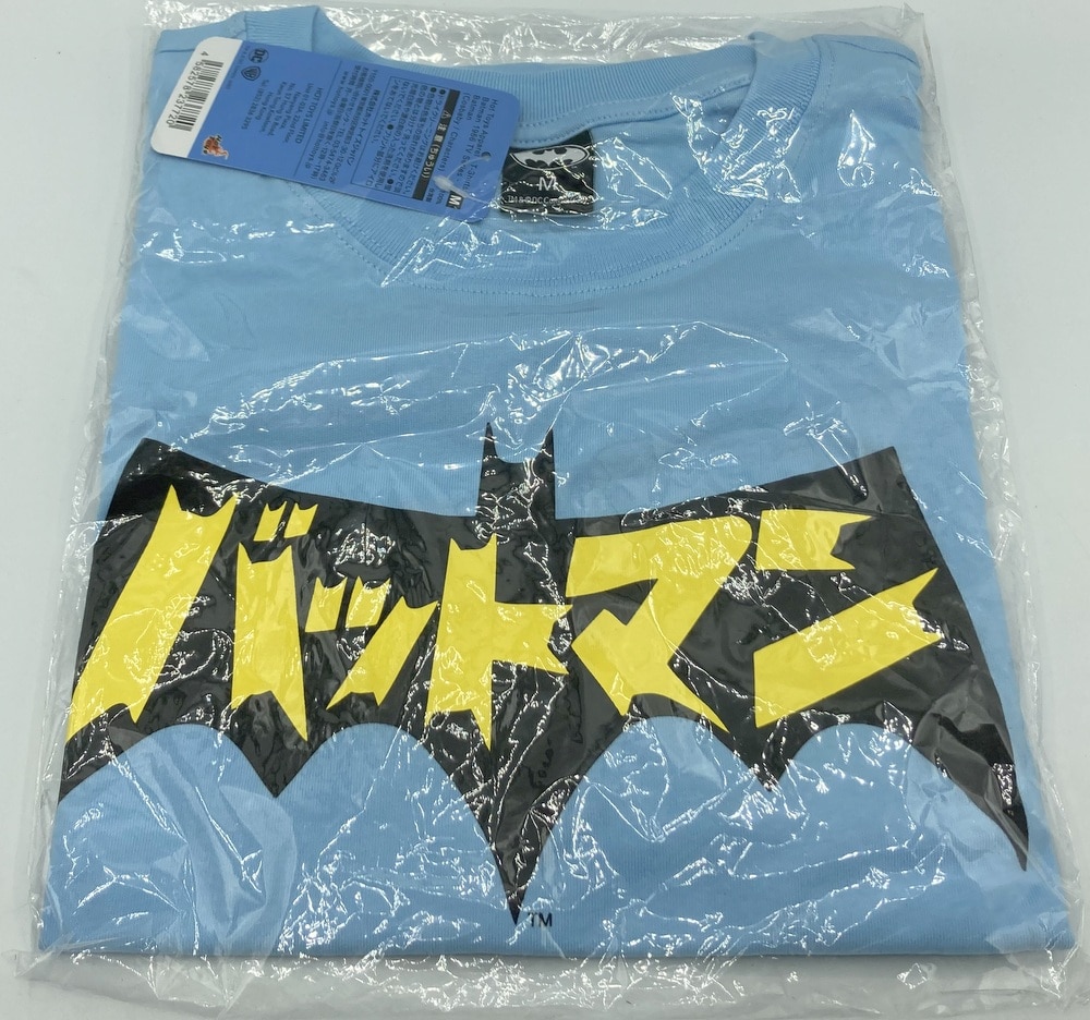 HOTTOYS BATMAN T-shirt Batman CLASSIC TV SERIES light blue Logo / S size | Mandarake Online Shop