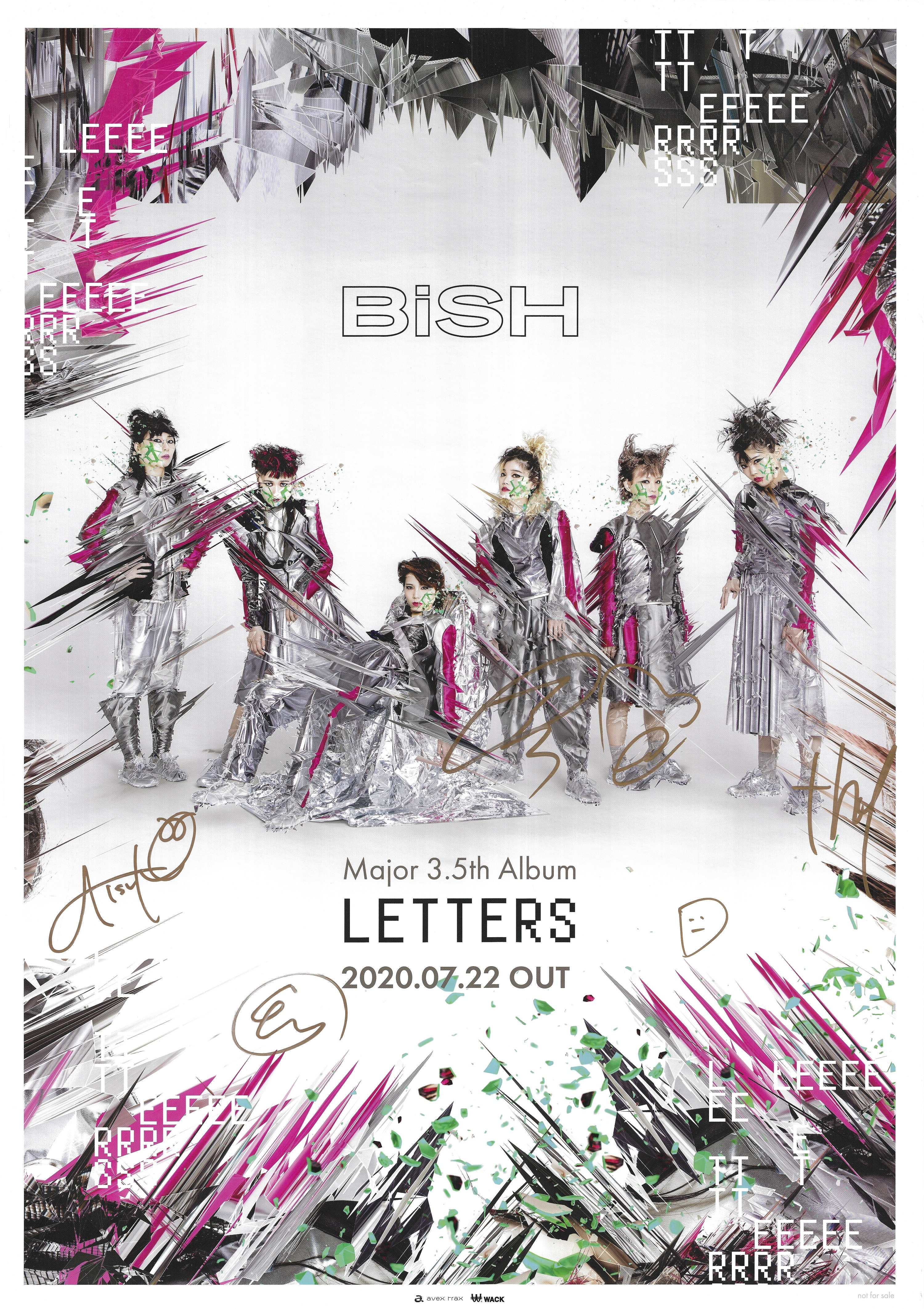 LETTERS BiSH メンバー全員直筆サイン入りポスター B2 | あり