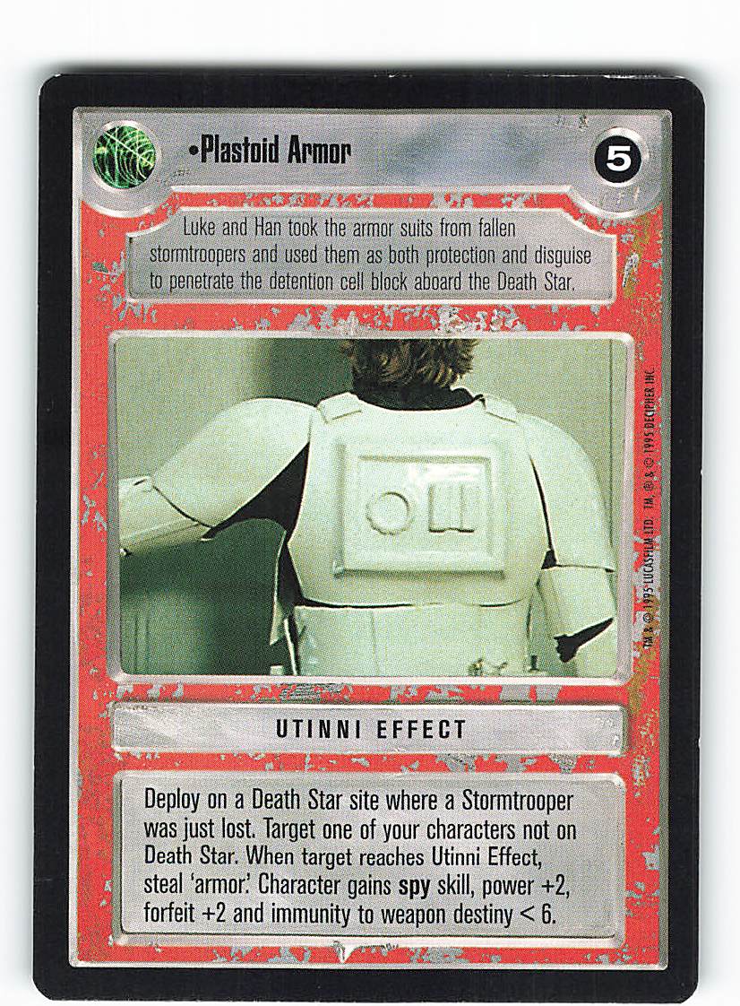 Star Wars CCG En Basic Card Light Plastoid Armor U2 MANDARAKE star-wars-ccg-en-basic-card-light-plastoid-armor-u2-mandarake