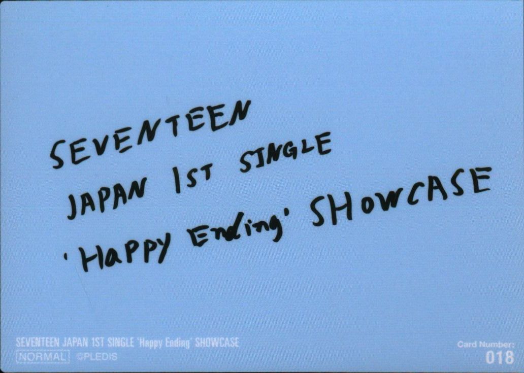 SEVENTEEN 2019 Happy Ending SHOWCASE JUN トレーディングカード 0018