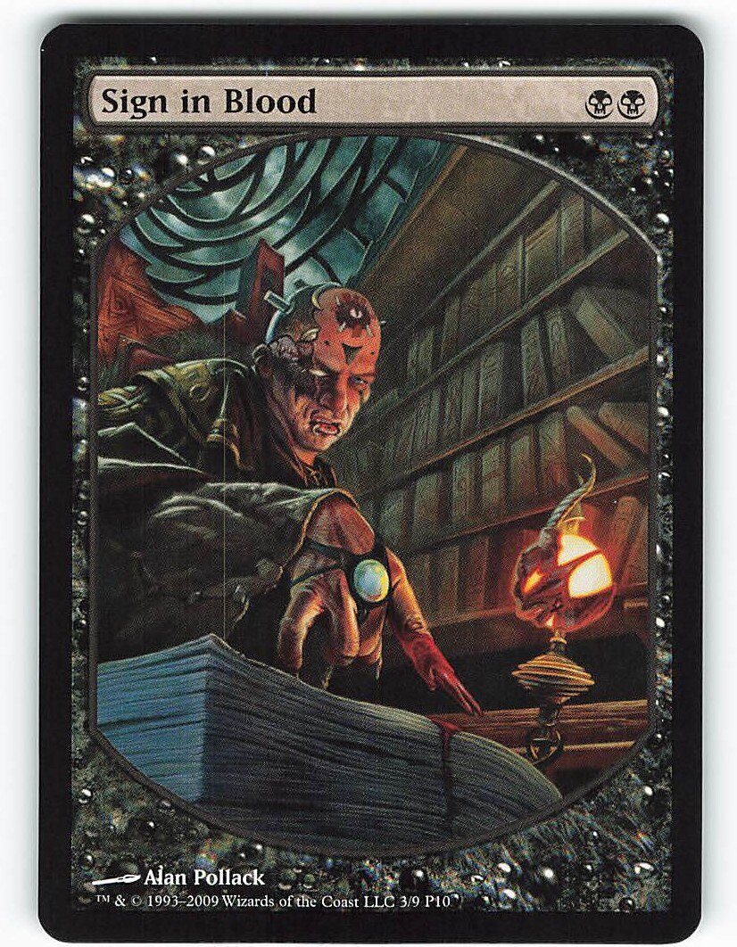 Mtg Reward Program Promo En Sign In Blood Textless Black C