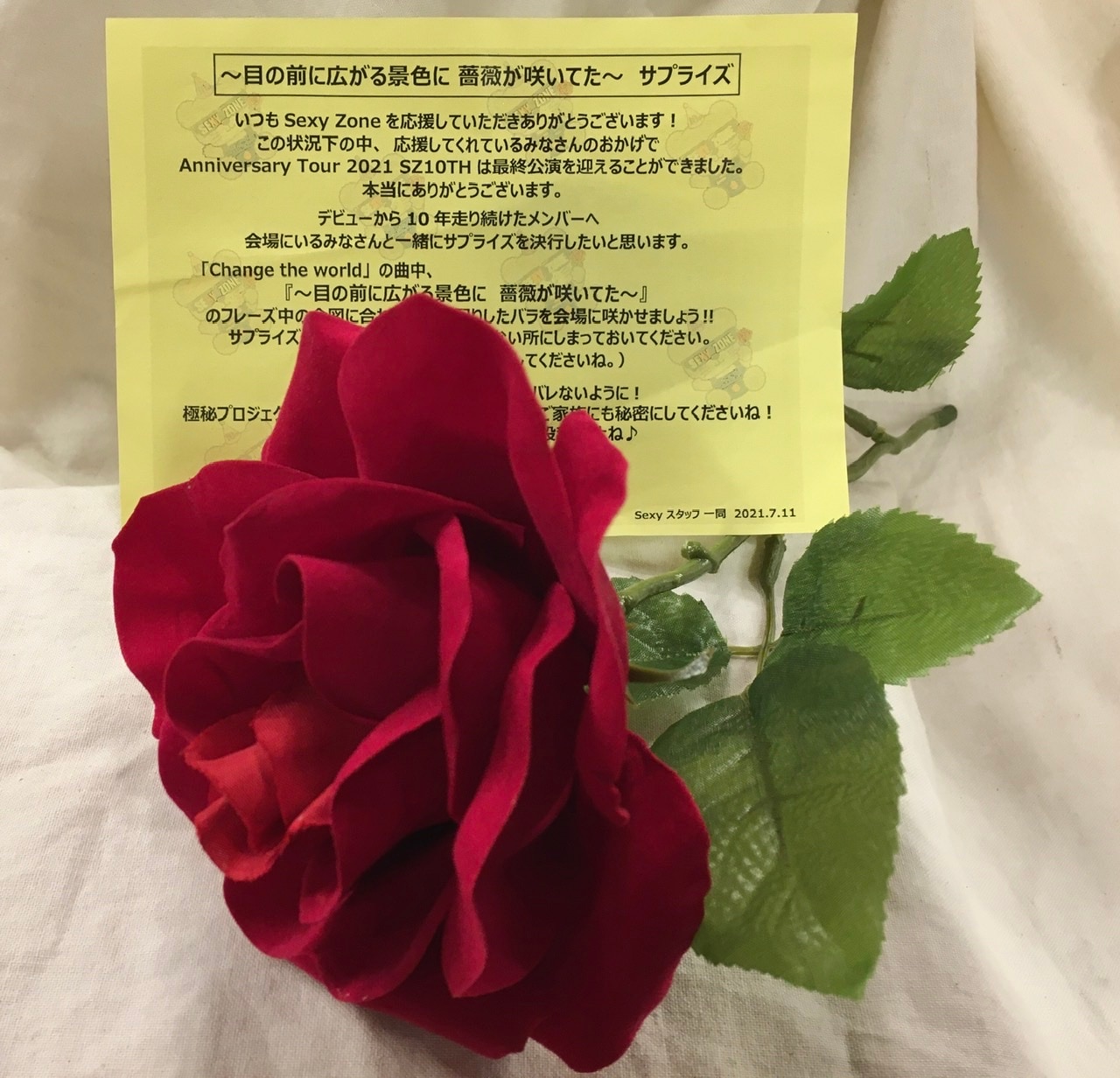 SexyZone セクゾ SZ10TH 薔薇 - タレントグッズ