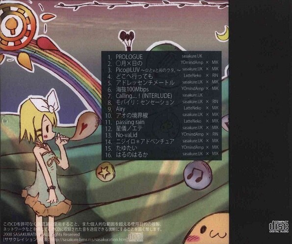 ササクレイション (ささくれP/sasakure.UK、YOmindAmp、Lattenek) 「VOCALOID同人CD」  Kaleido*MIXture