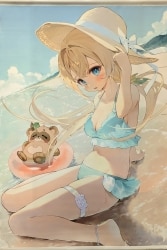 Comiket 106 falenini's (Hanamori) Kazema Iroha Suede B2 Tapestry